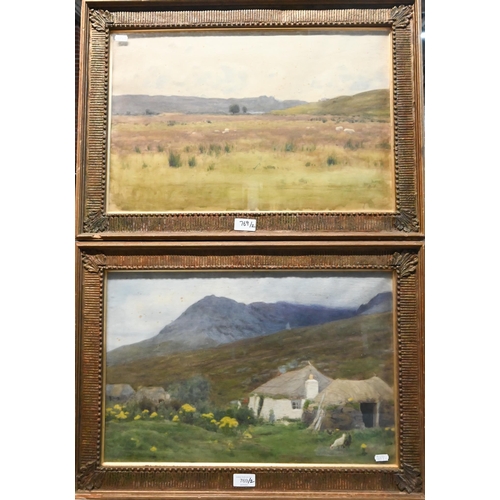 709 - Alexander James Mavrogordato (1869-1947) - Two - Landscape and cottage, watercolour, 34 x 51 cm (2)