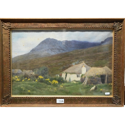 709 - Alexander James Mavrogordato (1869-1947) - Two - Landscape and cottage, watercolour, 34 x 51 cm (2)