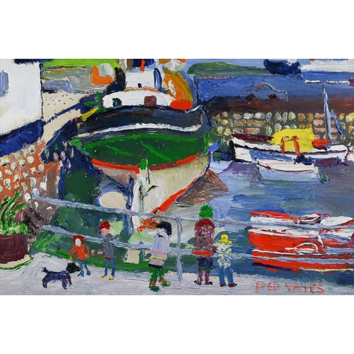 735 - Fred Yates (1922-2008) - St Denys, Falmouth Harbour, oil on board, signed lower right, 30 x 34 cm, i... 