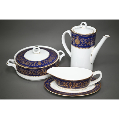 644 - An extensive Royal Worcester Sandringham pattern dinner, tea and coffee service for six settings, li... 