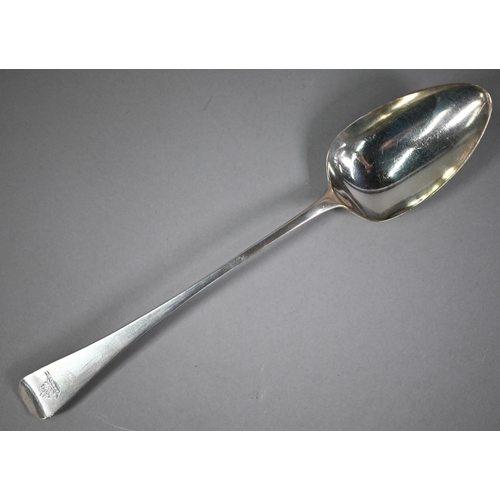 181 - A George III silver thread pattern basting spoon, George Smith III & William Fearn, London 1792,... 