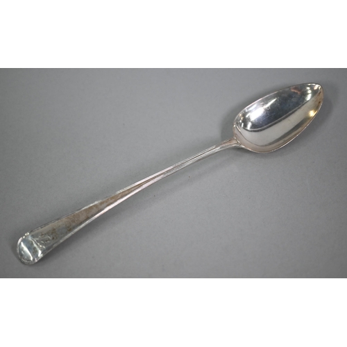 181 - A George III silver thread pattern basting spoon, George Smith III & William Fearn, London 1792,... 