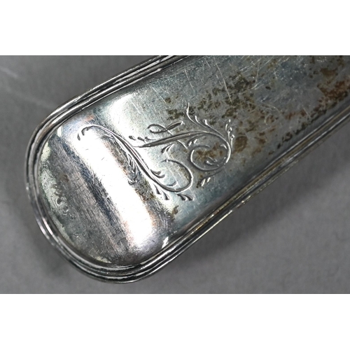 181 - A George III silver thread pattern basting spoon, George Smith III & William Fearn, London 1792,... 