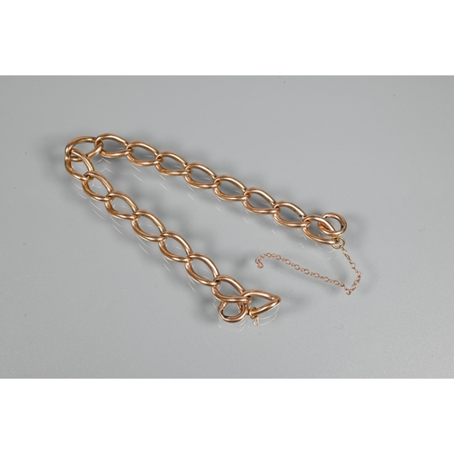 214 - A 9ct rose gold curb chain (a/f), to/w two pairs of large twisted hoop earrings, approx 27.2 g all i... 