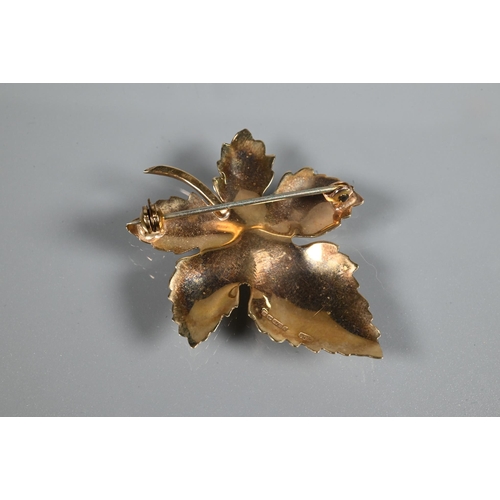 245 - A collection of various mainly 9ct brooches including Victorian bar brooches, maple leaf brooch, Art... 