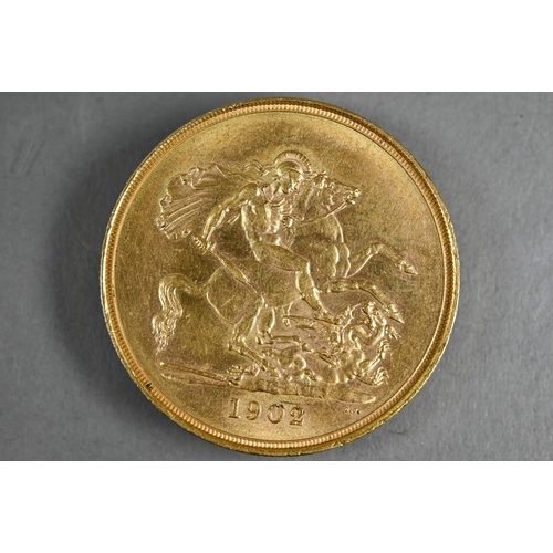 295 - An Edward VII gold £5 coin dated 1902