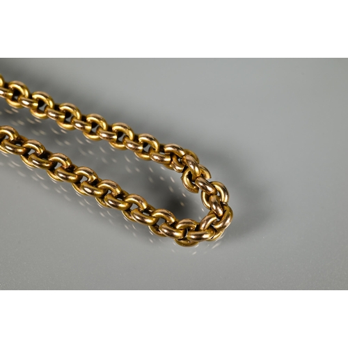 312 - A yellow metal belcher chain, stamped 9ct, 22cm long (closed), approx 22.5g