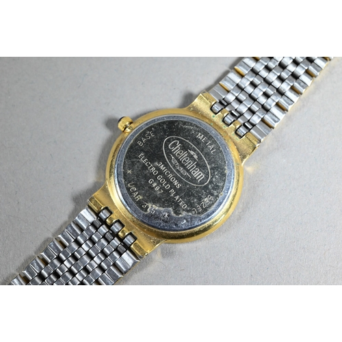 419 - A Rotary gents gold plated and stainless steel wristwatch, with extra links, and box