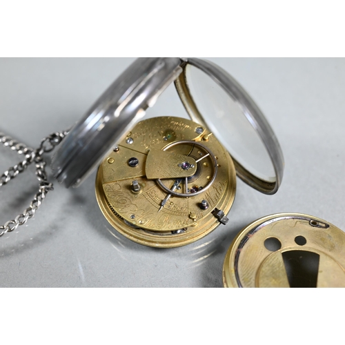 423 - J W Benson, London, a 19th century, silver cased pocket watch, the key wind movement no. 2682, the c... 