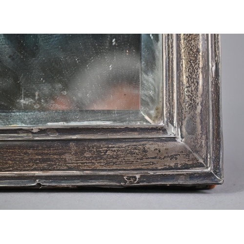 49 - A large easel mirror with moulded silver frame and bevelled plate, William Devenport, Birmingham 191... 