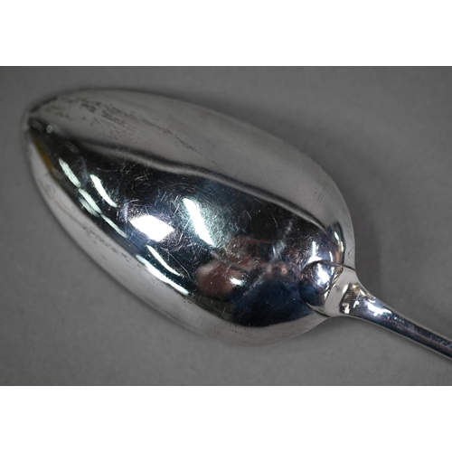 75 - A George III silver old English pattern basting spoon, William Eaton (probably), London 1805, 3.1oz,... 