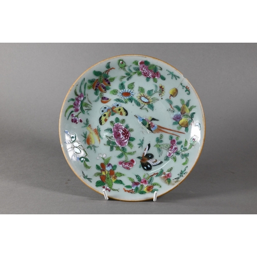 452 - Two 18th century Chinese famille rose dishes, painted with floral designs in polychrome enamels, 15.... 