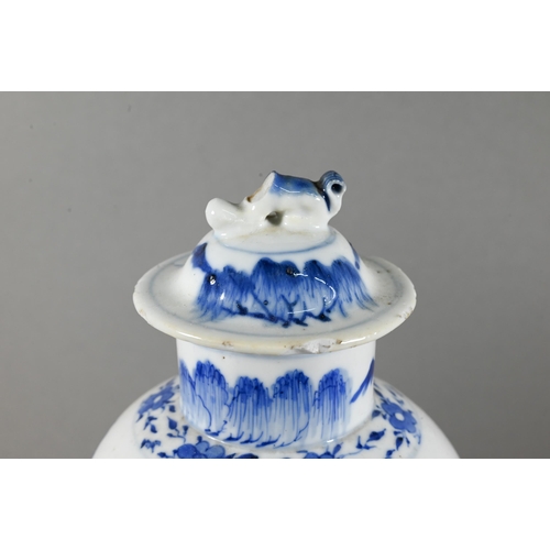 520 - A small collection of Asian china and collectables including a 19th century Chinese blue and white v... 