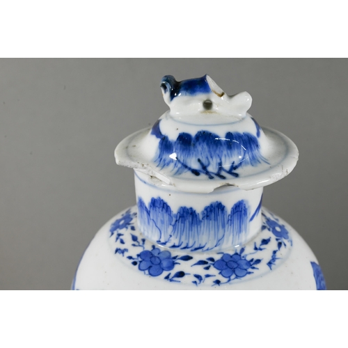 520 - A small collection of Asian china and collectables including a 19th century Chinese blue and white v... 