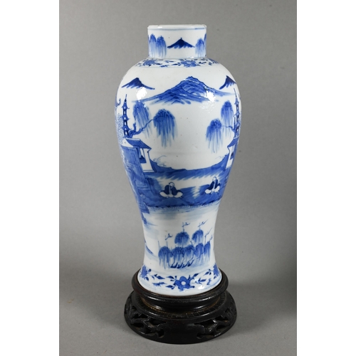 520 - A small collection of Asian china and collectables including a 19th century Chinese blue and white v... 