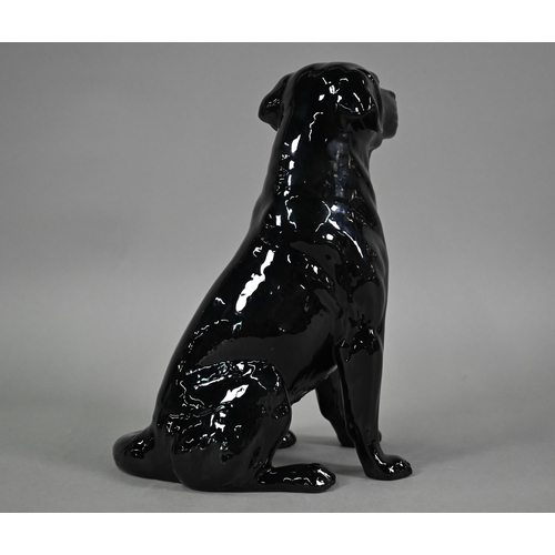 583 - Large Beswick seated black labrador, 2314, 34 cm