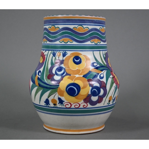 601 - A Poole Pottery Carter, Stabler and Adams large vase with Art Deco style stylised floral decoration,... 