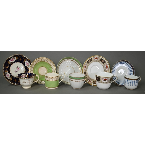 632 - A selection of 19th century and later Derby and Crown Derby tea wares, (2 boxes)