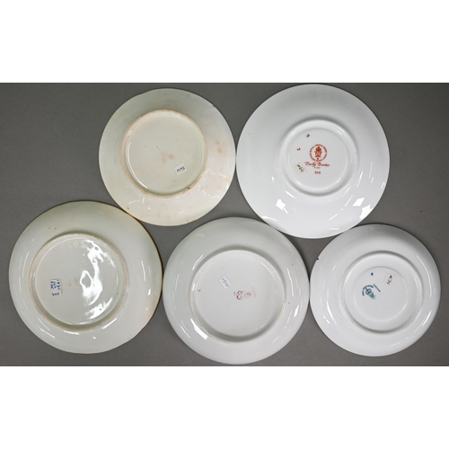 632 - A selection of 19th century and later Derby and Crown Derby tea wares, (2 boxes)