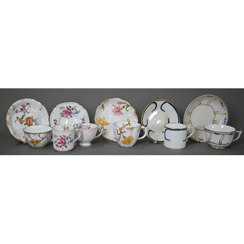 632 - A selection of 19th century and later Derby and Crown Derby tea wares, (2 boxes)