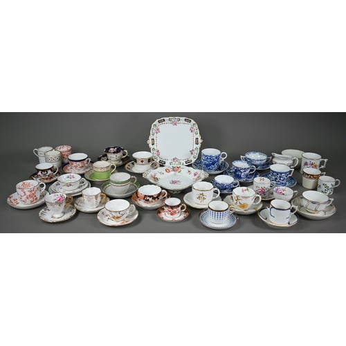 632 - A selection of 19th century and later Derby and Crown Derby tea wares, (2 boxes)