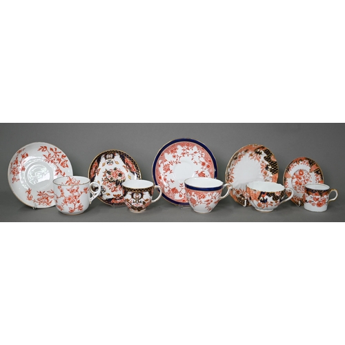 632 - A selection of 19th century and later Derby and Crown Derby tea wares, (2 boxes)