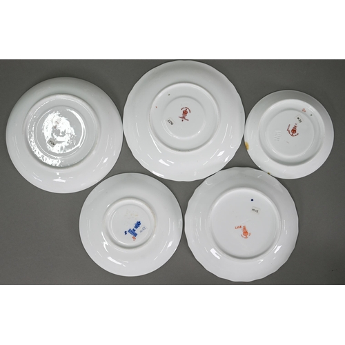 632 - A selection of 19th century and later Derby and Crown Derby tea wares, (2 boxes)
