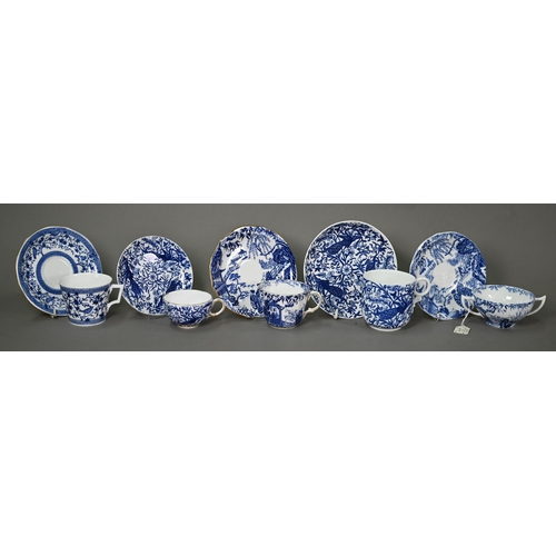 632 - A selection of 19th century and later Derby and Crown Derby tea wares, (2 boxes)