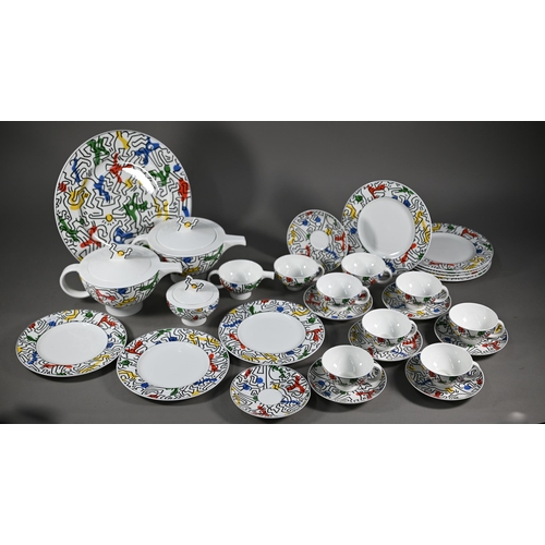 653 - Keith Haring (1958-1990) - A Villeroy & Boch (Germany) china tea service 'No 1 The Spirit of Art... 