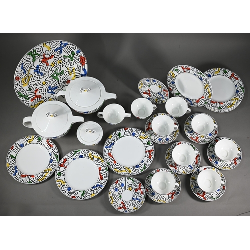 653 - Keith Haring (1958-1990) - A Villeroy & Boch (Germany) china tea service 'No 1 The Spirit of Art... 