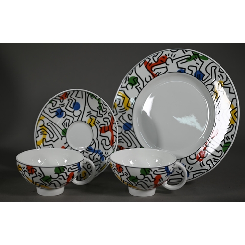 653 - Keith Haring (1958-1990) - A Villeroy & Boch (Germany) china tea service 'No 1 The Spirit of Art... 