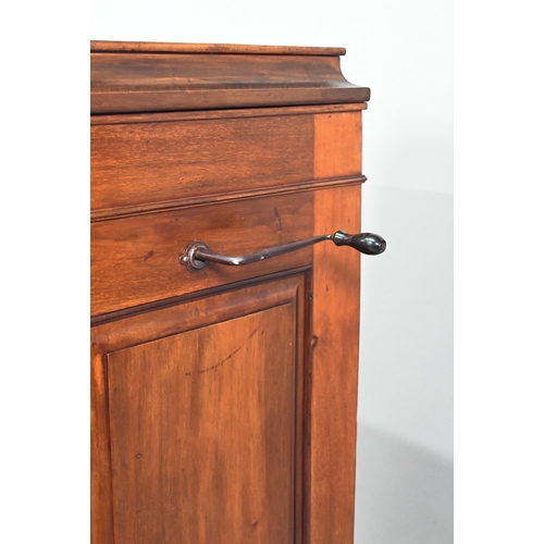 866 - A vintage walnut cased Paragon gramophone, early 20th century c/w a quantity of discs