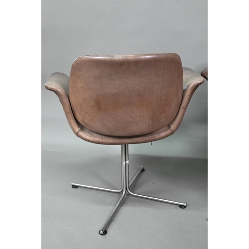 882 - Johannes Foersom & Peter Hiort-Lorenzen for Erik Jorgensen, a pair of EJ025 Flamingo chairs, the... 