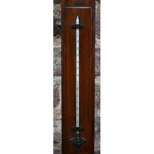 908 - A 19th century mahogany stick barometer - a/f