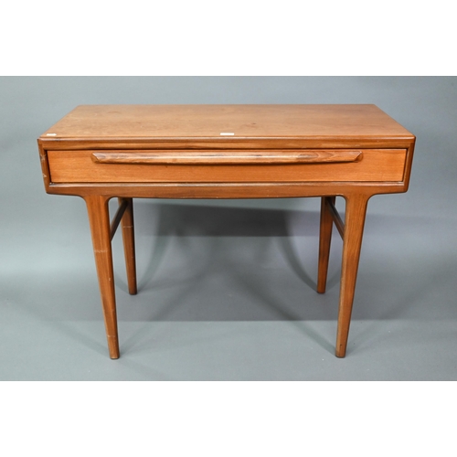 913 - A scarce mid-century single drawer teak side table, designed by John Hubert and Alan Pledge for A Yo... 