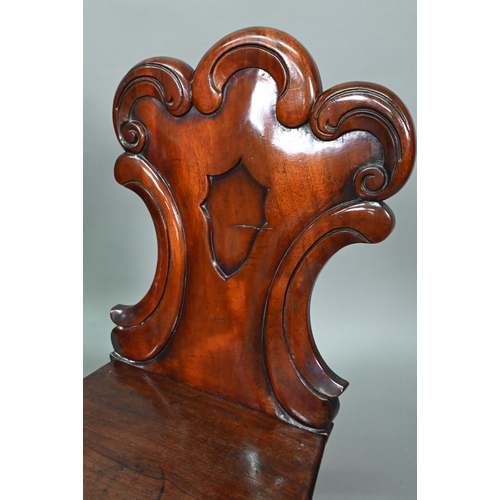 920 - A pair of Victorian mahogany shield back side chairs, a/f (2) 