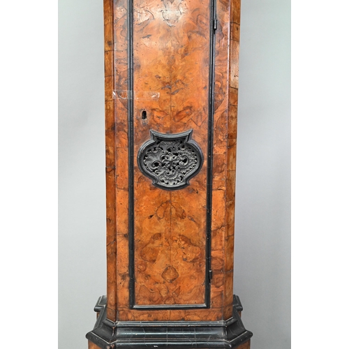 936 - AMENDMENT - William Jourdain, London, an interesting 18th century continental walnut cased longcase ... 