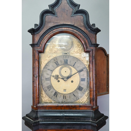 936 - AMENDMENT - William Jourdain, London, an interesting 18th century continental walnut cased longcase ... 