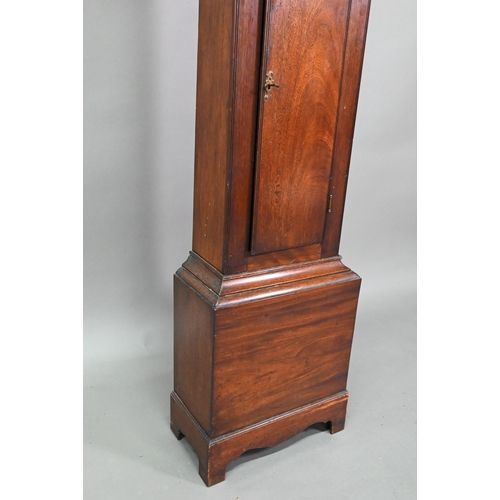 945 - Garrard, Bury St Edmunds, a Georgian mahogany longcase clock, the 8-day movement with arched silvere... 