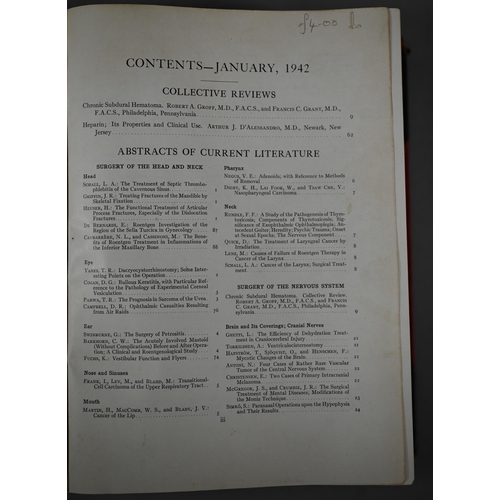 1003 - Medical Interest: sixteen volumes of Surgery, Gynaecology and Obstetrics 1940 - 1950 (not a complete... 