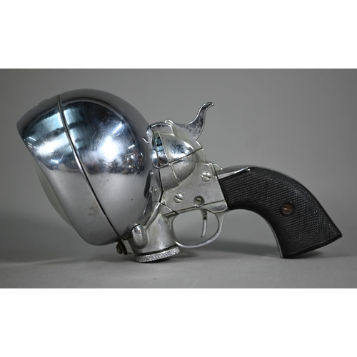 1071 - A chrome-plated novelty car-mounting search-lamp with pistol grip