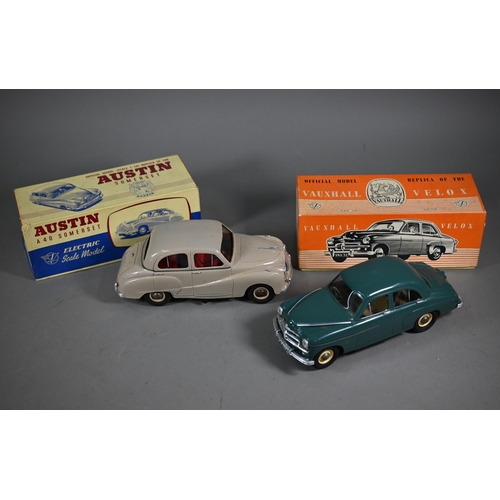 1188 - Two boxed Electric V models cars - Austin Somerset and Vauxhall Velox, 1/18 scale, (2 - very lightly... 