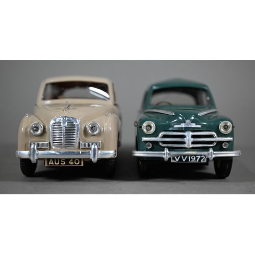 1188 - Two boxed Electric V models cars - Austin Somerset and Vauxhall Velox, 1/18 scale, (2 - very lightly... 