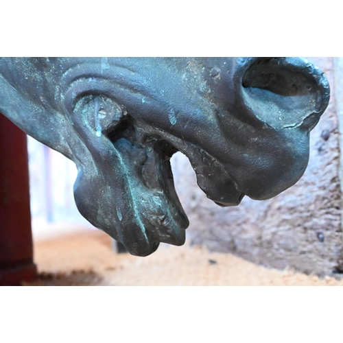 1204 - A substantial patinated cast bronze horse head, after the  original 1st century AD Greco-Roman excav... 