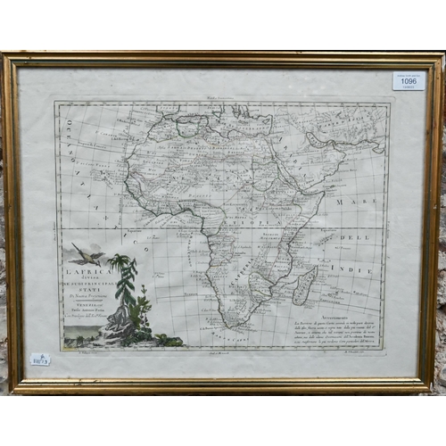 1096 - An 18th century Italian map engraving by Antonio Zatta 'L'Africa divisa ne suoi principali stati....... 