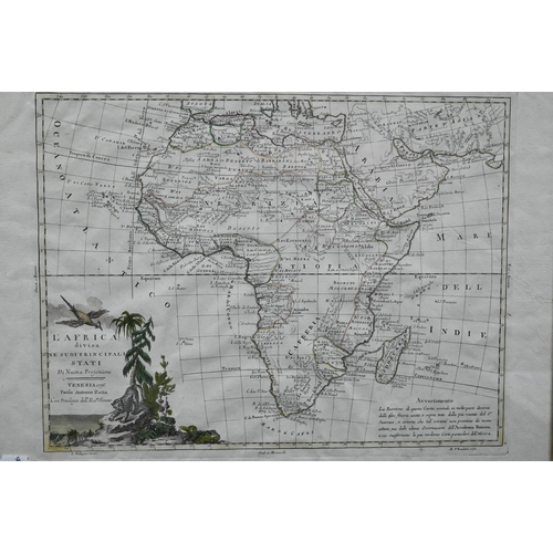 1096 - An 18th century Italian map engraving by Antonio Zatta 'L'Africa divisa ne suoi principali stati....... 