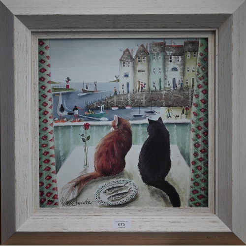 675 - After Rebecca Lardner - 'Out to lunch', ltd ed giclee paper and canvas board numbered 35/195, 35 x 3... 
