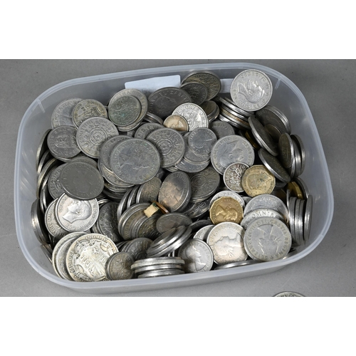 1033 - A quantity of mostly 20th century silver, nickel and cupro-nickel British coinage, etc