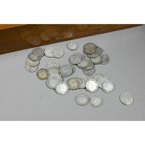 1034 - A large collection of Victorian and later silver 3d pieces