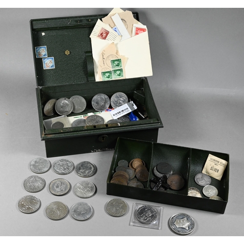 1035 - A quantity of Georgian and later coinage, including copper, silver, cupro-nickel, Churchill and othe... 
